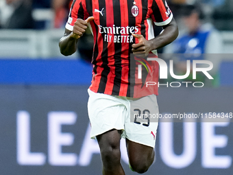 Youssouf Fofana of AC Milan looks on during the UEFA Champions League 2024/25 League Phase MD1 match between AC Milan and Liverpool FC at St...