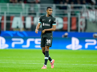 Ryan Gravenberch of Liverpool FC looks on during the UEFA Champions League 2024/25 League Phase MD1 match between AC Milan and Liverpool FC...