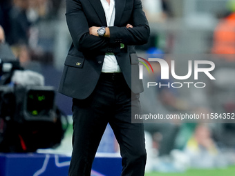 Paulo Fonseca head coach of AC Milan looks on during the UEFA Champions League 2024/25 League Phase MD1 match between AC Milan and Liverpool...