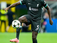 Ibrahima Konate' of Liverpool FC controls the ball during the UEFA Champions League 2024/25 League Phase MD1 match between AC Milan and Live...