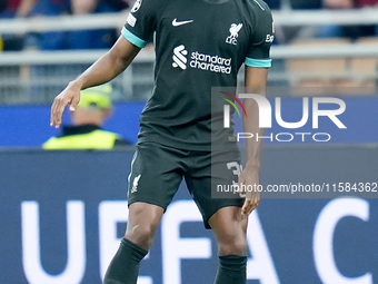 Ryan Gravenberch of Liverpool FC during the UEFA Champions League 2024/25 League Phase MD1 match between AC Milan and Liverpool FC at Stadio...