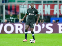 Ibrahima Konate' of Liverpool FC during the UEFA Champions League 2024/25 League Phase MD1 match between AC Milan and Liverpool FC at Stadio...