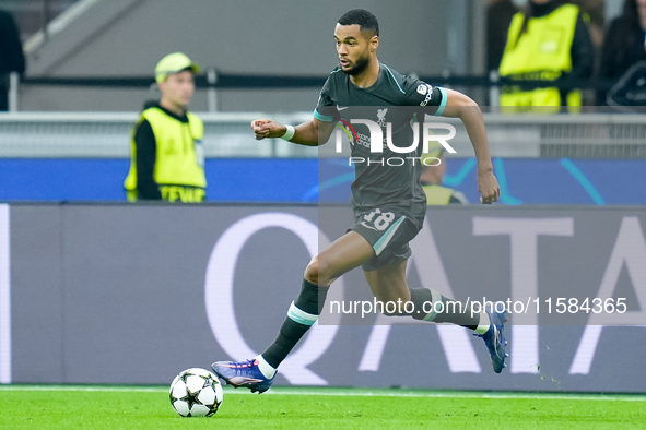 Cody Gakpo of Liverpool FC during the UEFA Champions League 2024/25 League Phase MD1 match between AC Milan and Liverpool FC at Stadio San S...