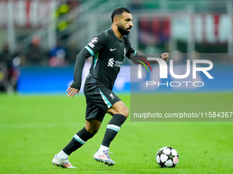 Mohamed Salah of Liverpool FC during the UEFA Champions League 2024/25 League Phase MD1 match between AC Milan and Liverpool FC at Stadio Sa...