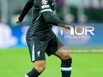 Mohamed Salah of Liverpool FC during the UEFA Champions League 2024/25 League Phase MD1 match between AC Milan and Liverpool FC at Stadio Sa...