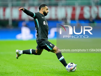 Mohamed Salah of Liverpool FC during the UEFA Champions League 2024/25 League Phase MD1 match between AC Milan and Liverpool FC at Stadio Sa...