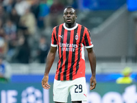 Youssouf Fofana of AC Milan during the UEFA Champions League 2024/25 League Phase MD1 match between AC Milan and Liverpool FC at Stadio San...