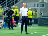 Arne Slot head coach of Liverpool FC looks on during the UEFA Champions League 2024/25 League Phase MD1 match between AC Milan and Liverpool...