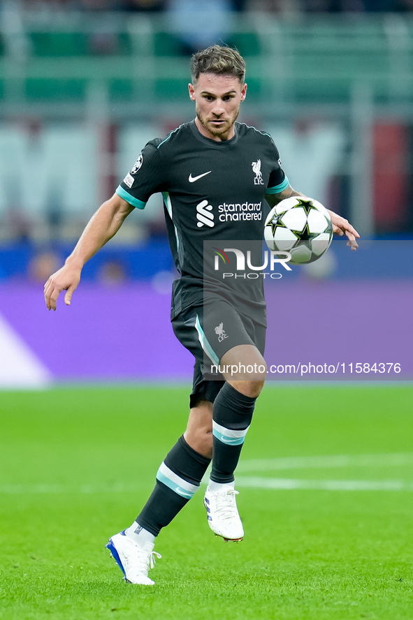 Alexis Mac Allister of Liverpool FC during the UEFA Champions League 2024/25 League Phase MD1 match between AC Milan and Liverpool FC at Sta...