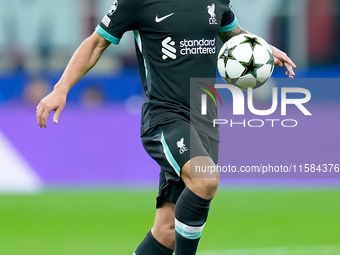 Alexis Mac Allister of Liverpool FC during the UEFA Champions League 2024/25 League Phase MD1 match between AC Milan and Liverpool FC at Sta...