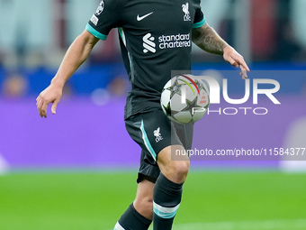 Alexis Mac Allister of Liverpool FC during the UEFA Champions League 2024/25 League Phase MD1 match between AC Milan and Liverpool FC at Sta...