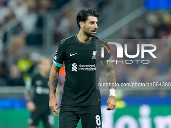 Dominik Szoboszlai of Liverpool FC looks on during the UEFA Champions League 2024/25 League Phase MD1 match between AC Milan and Liverpool F...