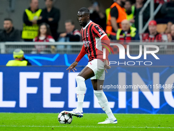 Fikayo Tomori of AC Milan during the UEFA Champions League 2024/25 League Phase MD1 match between AC Milan and Liverpool FC at Stadio San Si...