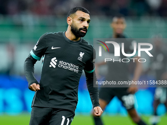 Mohamed Salah of Liverpool FC during the UEFA Champions League 2024/25 League Phase MD1 match between AC Milan and Liverpool FC at Stadio Sa...