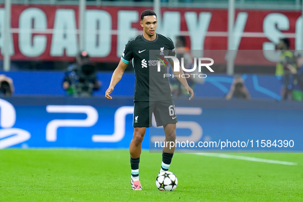 Trent Alexander-Arnold of Liverpool FC during the UEFA Champions League 2024/25 League Phase MD1 match between AC Milan and Liverpool FC at...