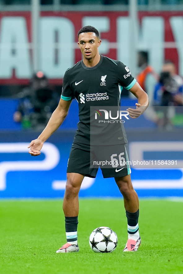 Trent Alexander-Arnold of Liverpool FC during the UEFA Champions League 2024/25 League Phase MD1 match between AC Milan and Liverpool FC at...