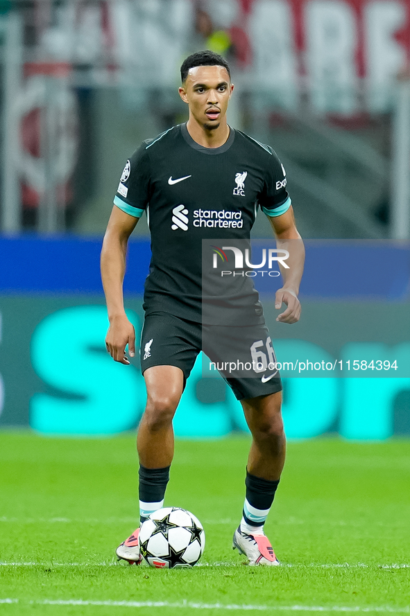 Trent Alexander-Arnold of Liverpool FC during the UEFA Champions League 2024/25 League Phase MD1 match between AC Milan and Liverpool FC at...