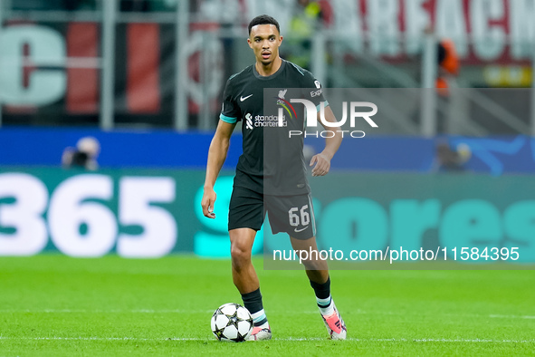 Trent Alexander-Arnold of Liverpool FC during the UEFA Champions League 2024/25 League Phase MD1 match between AC Milan and Liverpool FC at...