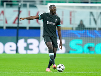 Ibrahima Konate' of Liverpool FC during the UEFA Champions League 2024/25 League Phase MD1 match between AC Milan and Liverpool FC at Stadio...