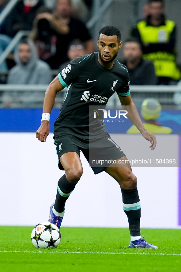 Cody Gakpo of Liverpool FC during the UEFA Champions League 2024/25 League Phase MD1 match between AC Milan and Liverpool FC at Stadio San S...