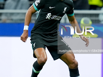 Cody Gakpo of Liverpool FC during the UEFA Champions League 2024/25 League Phase MD1 match between AC Milan and Liverpool FC at Stadio San S...