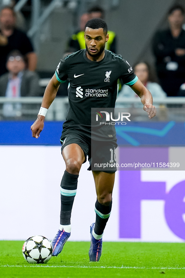 Cody Gakpo of Liverpool FC during the UEFA Champions League 2024/25 League Phase MD1 match between AC Milan and Liverpool FC at Stadio San S...