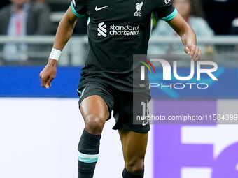 Cody Gakpo of Liverpool FC during the UEFA Champions League 2024/25 League Phase MD1 match between AC Milan and Liverpool FC at Stadio San S...