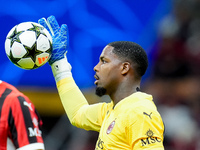 Mike Maignan of AC Milan during the UEFA Champions League 2024/25 League Phase MD1 match between AC Milan and Liverpool FC at Stadio San Sir...