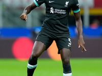 Ibrahima Konate' of Liverpool FC during the UEFA Champions League 2024/25 League Phase MD1 match between AC Milan and Liverpool FC at Stadio...