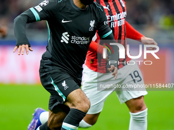 Mohamed Salah of Liverpool FC during the UEFA Champions League 2024/25 League Phase MD1 match between AC Milan and Liverpool FC at Stadio Sa...