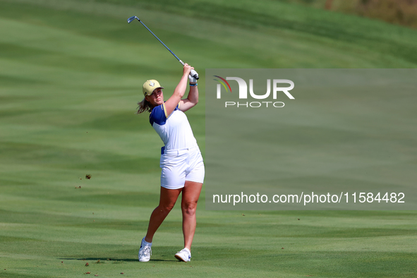 GAINESVILLE, VIRGINIA - SEPTEMBER 15: during the final round of the Solheim Cup at Robert Trent Jones Golf Club on Sunday, September 15, 202...