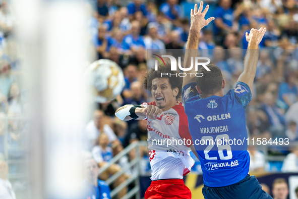 Ali Ismail Mohamed Zeinelabedin Ali  during the match EHF Champions League Men match between  Orlen Wisla Plock and Dinamo Bucuresti in Ploc...