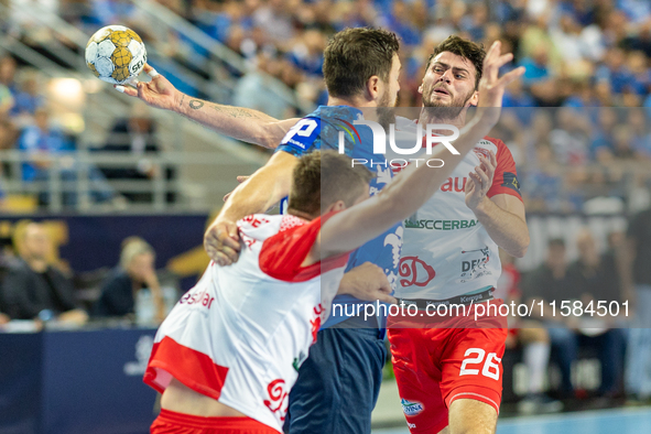 Haniel Vinicius Inoue Langaro  during the match EHF Champions League Men match between  Orlen Wisla Plock and Dinamo Bucuresti in Plock, Pol...