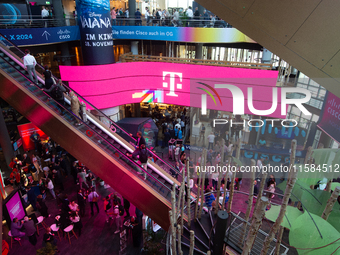 General view of the inside of Cinedom at Media Park on the opening day of Deutsche Telekom's Digital X event in Cologne, Germany, on Septemb...