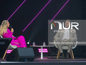 Dirk Nowitzki, a basketball player, is seen on the opening day of Deutsche Telekom's Digital X event at Media Park in Cologne, Germany, on S...