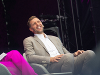 Dirk Nowitzki, a basketball player, is seen on the opening day of Deutsche Telekom's Digital X event at Media Park in Cologne, Germany, on S...