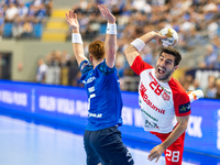 Tomas Piroch, Alex Pascual Garcia  during the match EHF Champions League Men match between  Orlen Wisla Plock and Dinamo Bucuresti in Plock,...