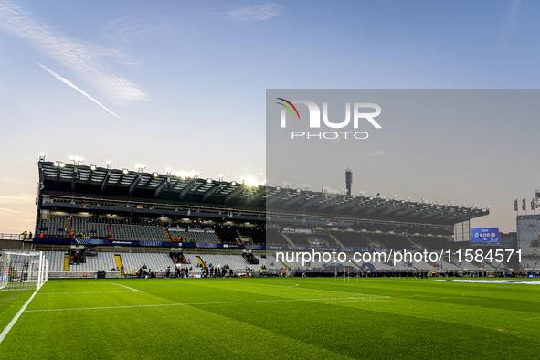 Stadium overview during the match between Club Brugge and Borussia Dortmund at the Jan Breydelstadion for the Champions League, League phase...