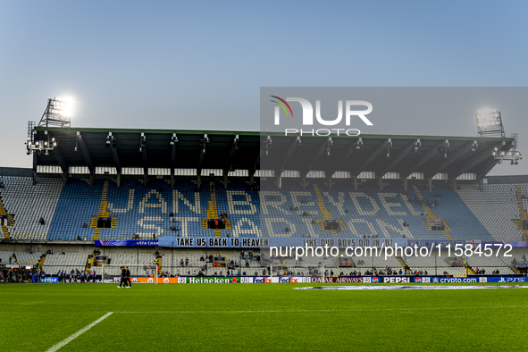 Stadium overview during the match between Club Brugge and Borussia Dortmund at the Jan Breydelstadion for the Champions League, League phase...