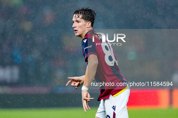 Giovanni Fabbian of Bologna FC looks on during the UEFA Champions League 2024/25 League Phase MD1 match between Bologna FC and FC Shakhtar D...