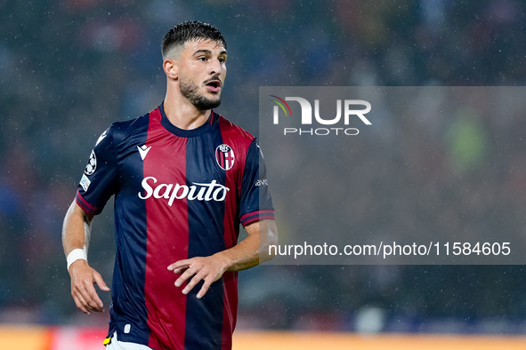 Riccardo Orsolini of Bologna FC looks on during the UEFA Champions League 2024/25 League Phase MD1 match between Bologna FC and FC Shakhtar...