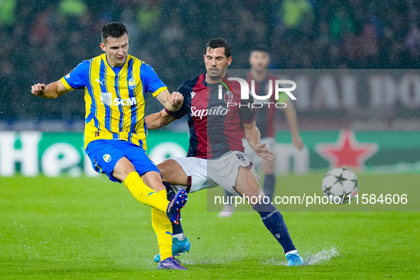 Remo Freuler of Bologna FC during the UEFA Champions League 2024/25 League Phase MD1 match between Bologna FC and FC Shakhtar Donetsk at Sta...