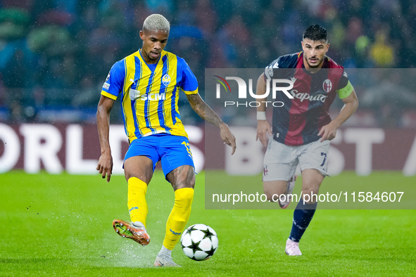 Pedrinho of FC Shakhtar Donetsk during the UEFA Champions League 2024/25 League Phase MD1 match between Bologna FC and FC Shakhtar Donetsk a...