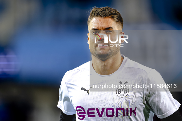 Borussia Dortmund goalkeeper Alexander Meyer during the match between Club Brugge and Borussia Dortmund at the Jan Breydelstadion for the Ch...