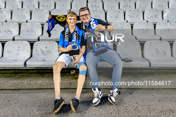 Supporters of Club Brugge during the match between Club Brugge and Borussia Dortmund at the Jan Breydelstadion for the Champions League, Lea...