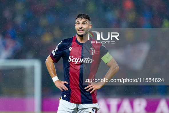 Riccardo Orsolini of Bologna FC looks on during the UEFA Champions League 2024/25 League Phase MD1 match between Bologna FC and FC Shakhtar...