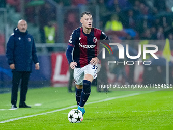 Sam Beukema of Bologna FC during the UEFA Champions League 2024/25 League Phase MD1 match between Bologna FC and FC Shakhtar Donetsk at Stad...