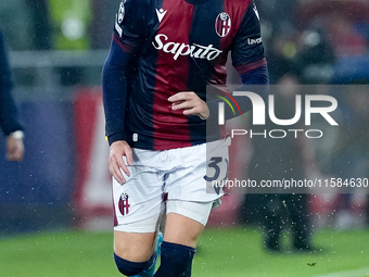 Sam Beukema of Bologna FC during the UEFA Champions League 2024/25 League Phase MD1 match between Bologna FC and FC Shakhtar Donetsk at Stad...