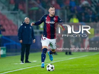 Sam Beukema of Bologna FC during the UEFA Champions League 2024/25 League Phase MD1 match between Bologna FC and FC Shakhtar Donetsk at Stad...