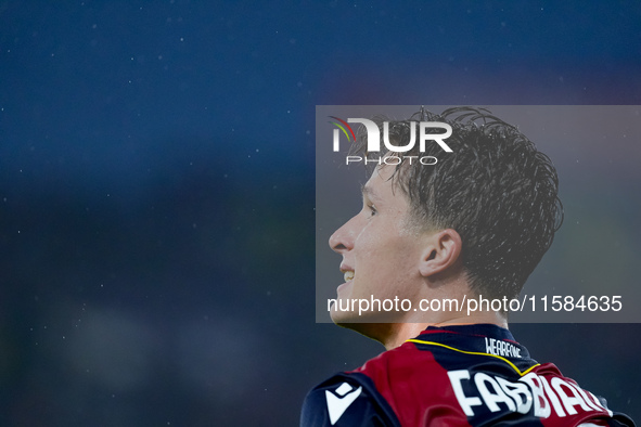 Giovanni Fabbian of Bologna FC looks on during the UEFA Champions League 2024/25 League Phase MD1 match between Bologna FC and FC Shakhtar D...